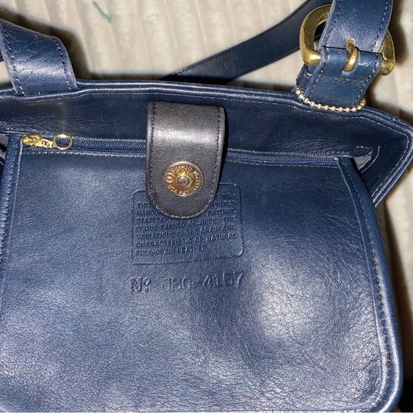 Coach Vintage Navy Leather Tote Bag 4157 - Picture 11 of 14